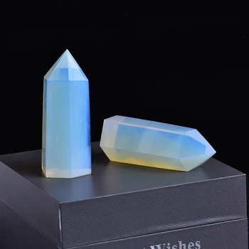 Baghetă magică în Opal | Hexagonal Coloană de Cristal de Reparații de Vindecare de Cristal Decor Acasă Decor Studiu DIY Cadou Bijuterii